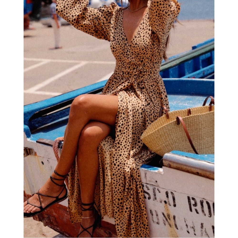 SOLD Billabong Nine Lives Wrap Maxi Dress - Picture 1 of 8